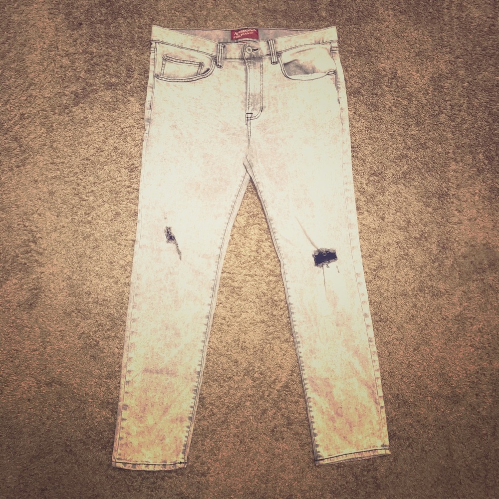 Gray Ripped Arizona Jean Co Skinny Jeans